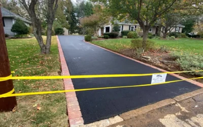 Asphalt Driveway with Brick Paver Apron & Edging – Colts Neck, NJ